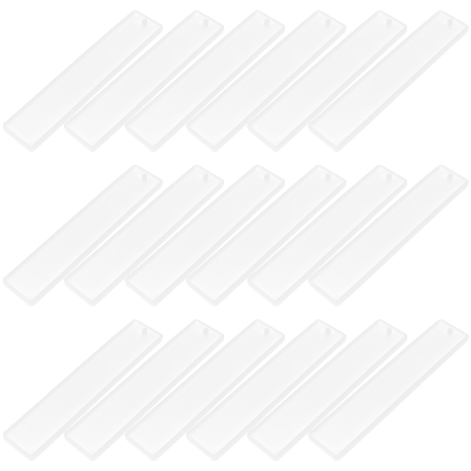 Silicone Epoxy Resin Molds Set - 20개 직사각형 실리콘 몰드, 레진 북마크용