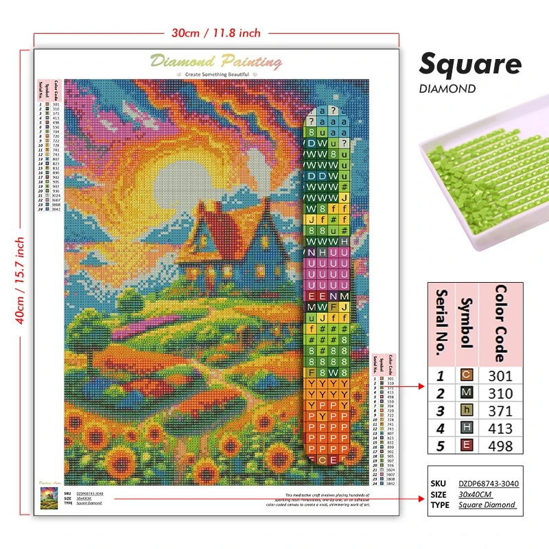 애니메이션 ‘귀멸의 칼날’ 다이아몬드 페인팅, 5D 풀 - 5D Diamond Painting Kit Full Drill 리뷰 및 가격