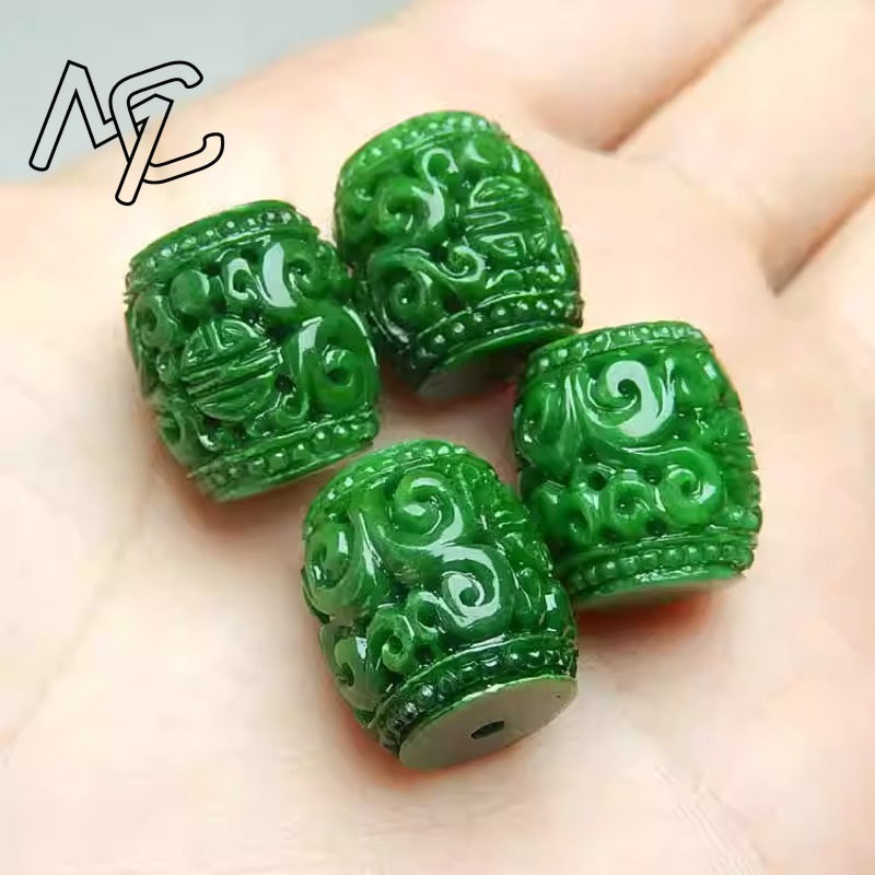 5pc 자연 녹색 옥 조각 구슬 DIY 팔찌 팔찌 매력 - Beading 리뷰 및 가격