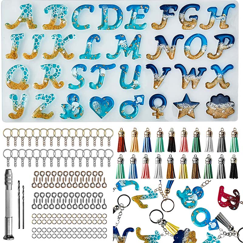 알파벳 실리콘 몰드 에폭시 레진 키트 혼합 스타일 글자 - Silicone Epoxy Resin Molds Set 리뷰 및 가격