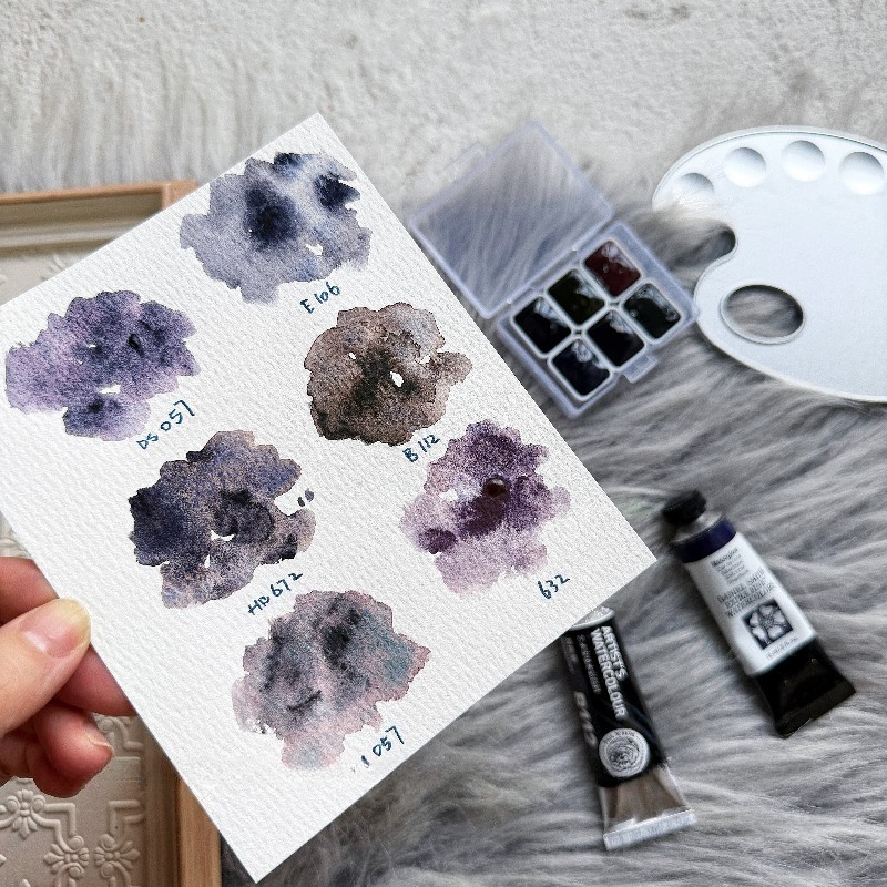 6 색 1ml 화이트 나이트 컬렉션 침전물 컬러 마스터 - Watercolor Paint Set Solid Pigment 리뷰 및 가격