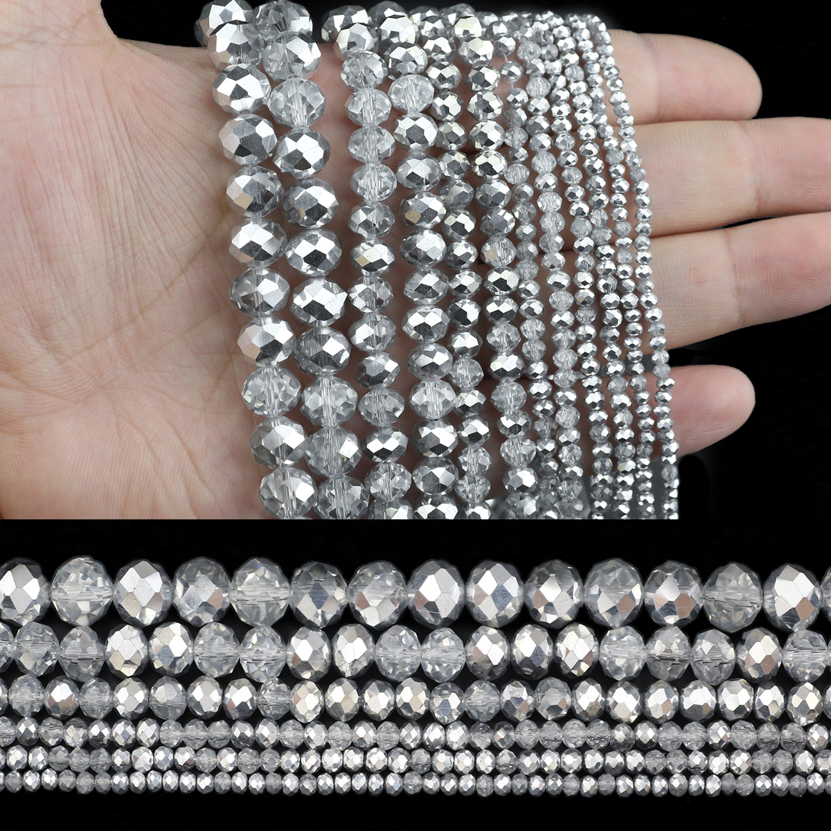 하프 실버 컬러 투명 플랫 라운드 오스트리아 크리스탈  - Glass Seed Beads 2Mm Jewelry Making 리뷰 및 가격
